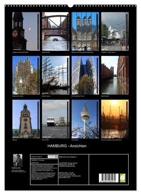 CALVENDO Wandkalender HAMBURG - Ansichten (Premium, hochwertiger DIN A2 Wandkalender 2023, Kunstdruck in Hochglanz)