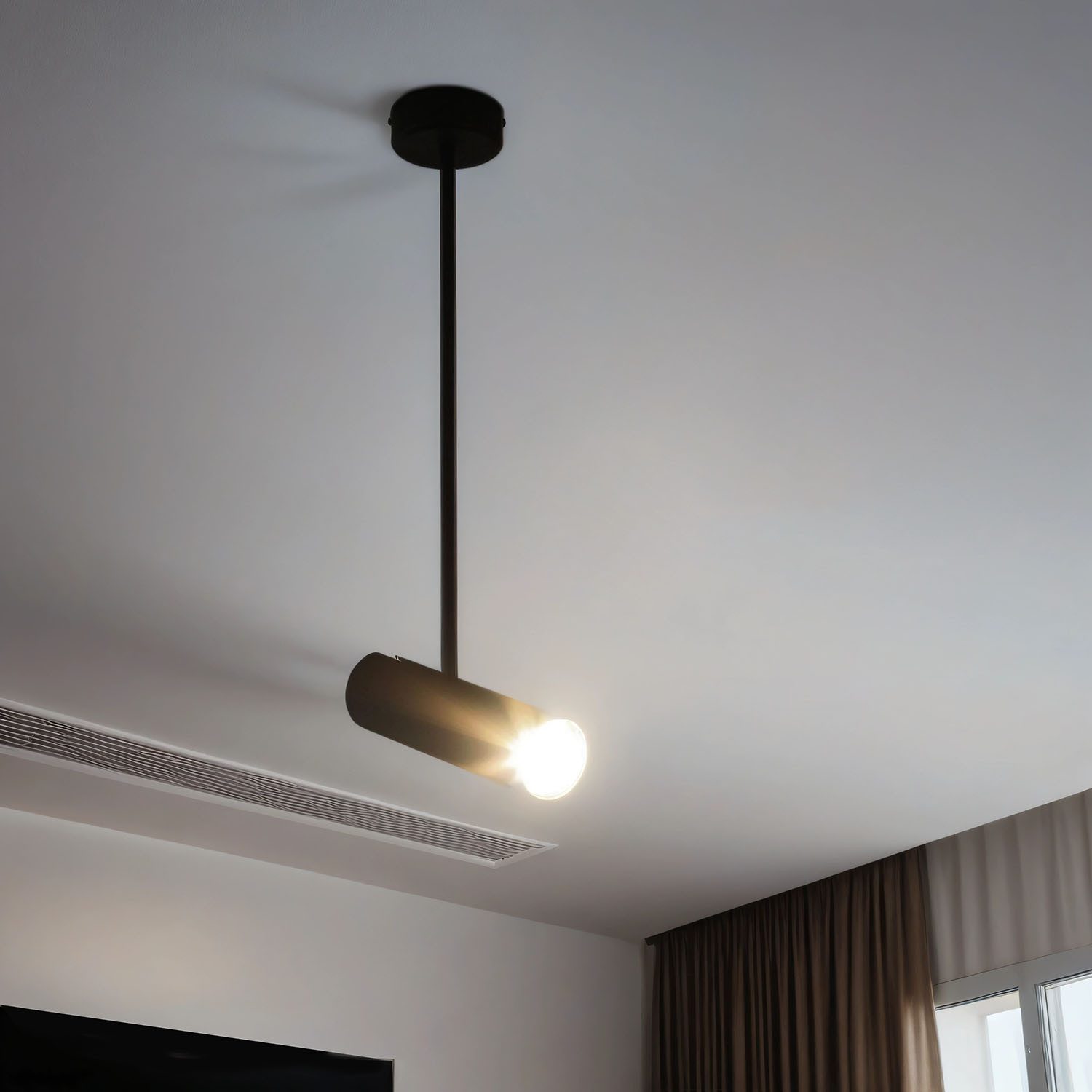 Licht-Erlebnisse Deckenleuchte EYE, ohne Leuchtmittel, Deckenleuchte Schwarz modern schwenkbar Flur Schlafzimmer Lampe
