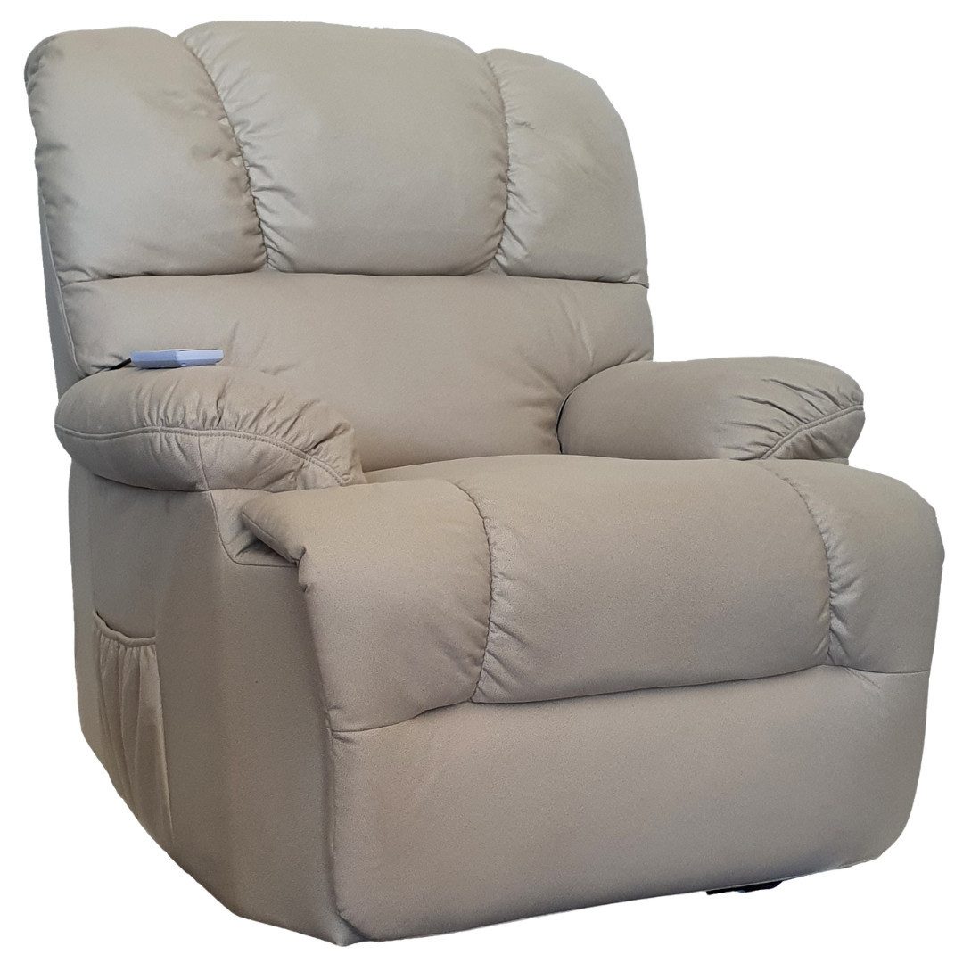 abc HOME Sessel elektrisch – Aufstehhilfe, Massage & Heizung – Creme