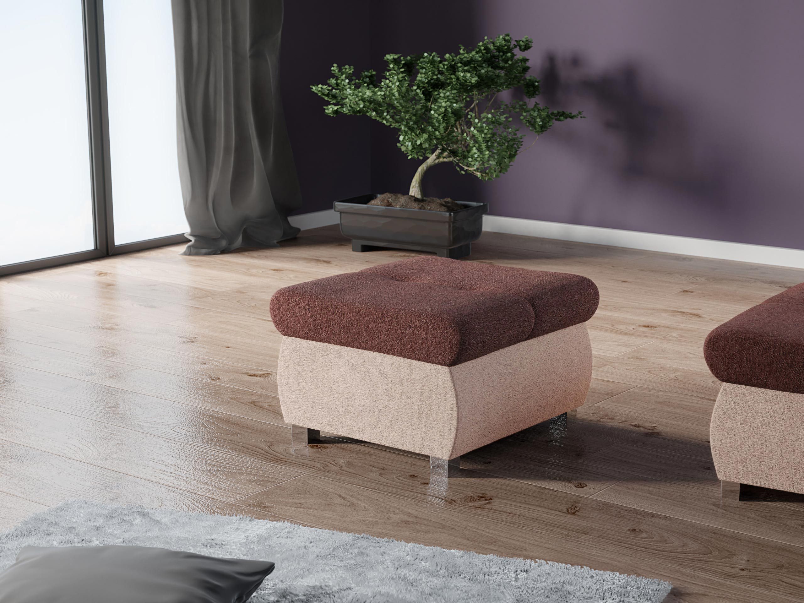 MIRJAN24 Polsterhocker Orkan Klein, Holzkonstruktion, 60x60x39 günstig online kaufen