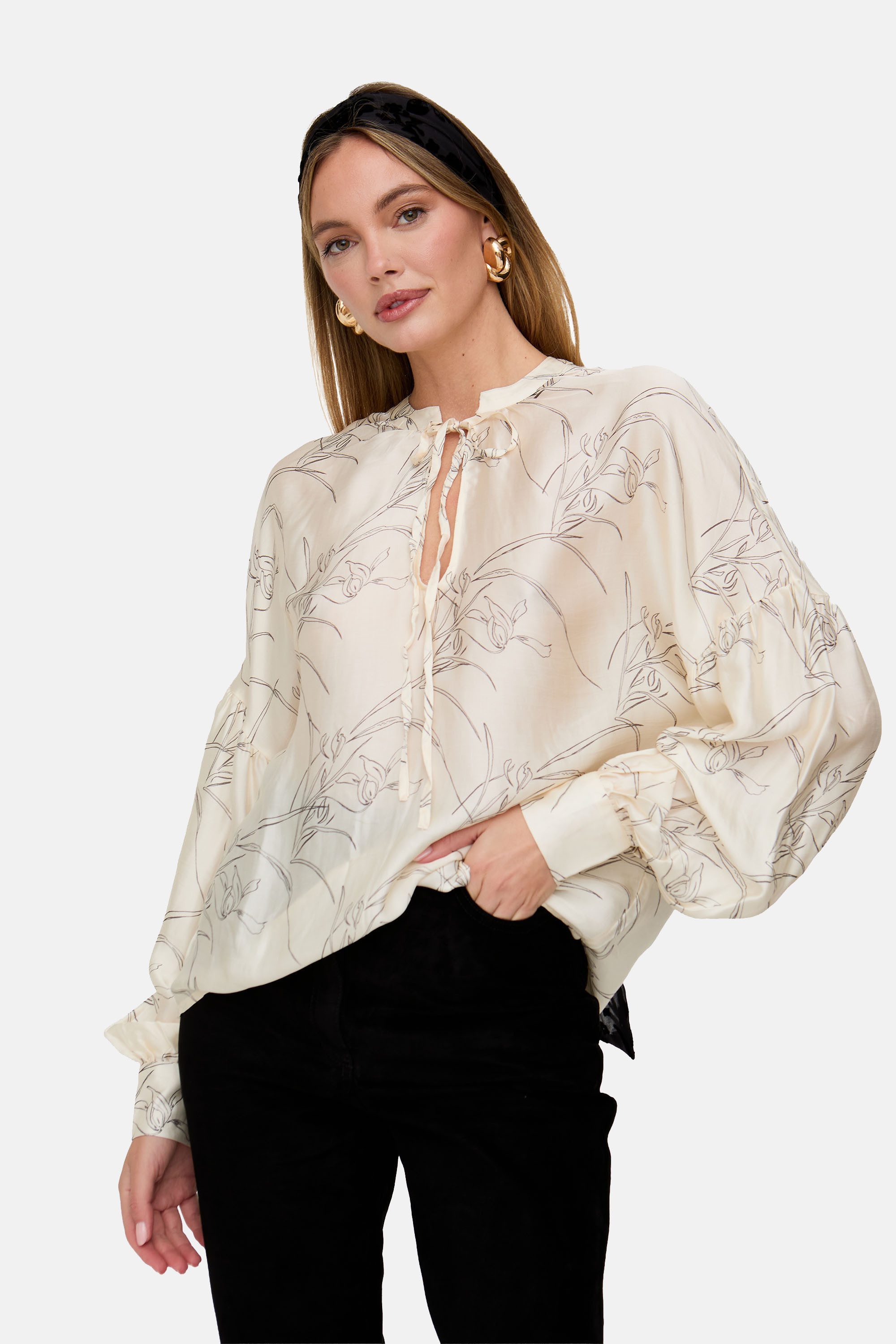 Lily and Lionel Hemdbluse Rosetti Billowy Sleeves Floral Print Blouse Damen