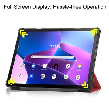 Lobwerk Tablet-Hülle Schutzhülle für Lenovo M10 Plus 3rd Gen. 2022 10.6 Zoll, Wake & Sleep Funktion, Sturzdämpfung, Aufstellfunktion