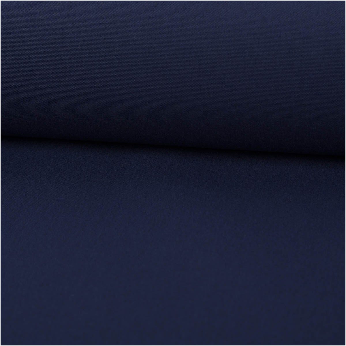 SCHÖNER LEBEN. Stoff Outdoorstoff Meterware Markisenstoff Gartenmöbelstoff dunkelblau 160cm, abwaschbar
