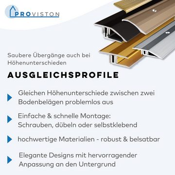 PROVISTON Anpassprofil Aluminium, 40 x 1000 mm, Schwarz, Höhen- & Anpassungsprofile