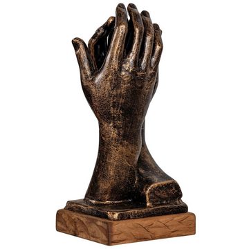 Aubaho Dekofigur Eisenfigur Hand die Kathedrale nach Rodin Figur Skulptur Antik-Stil 40