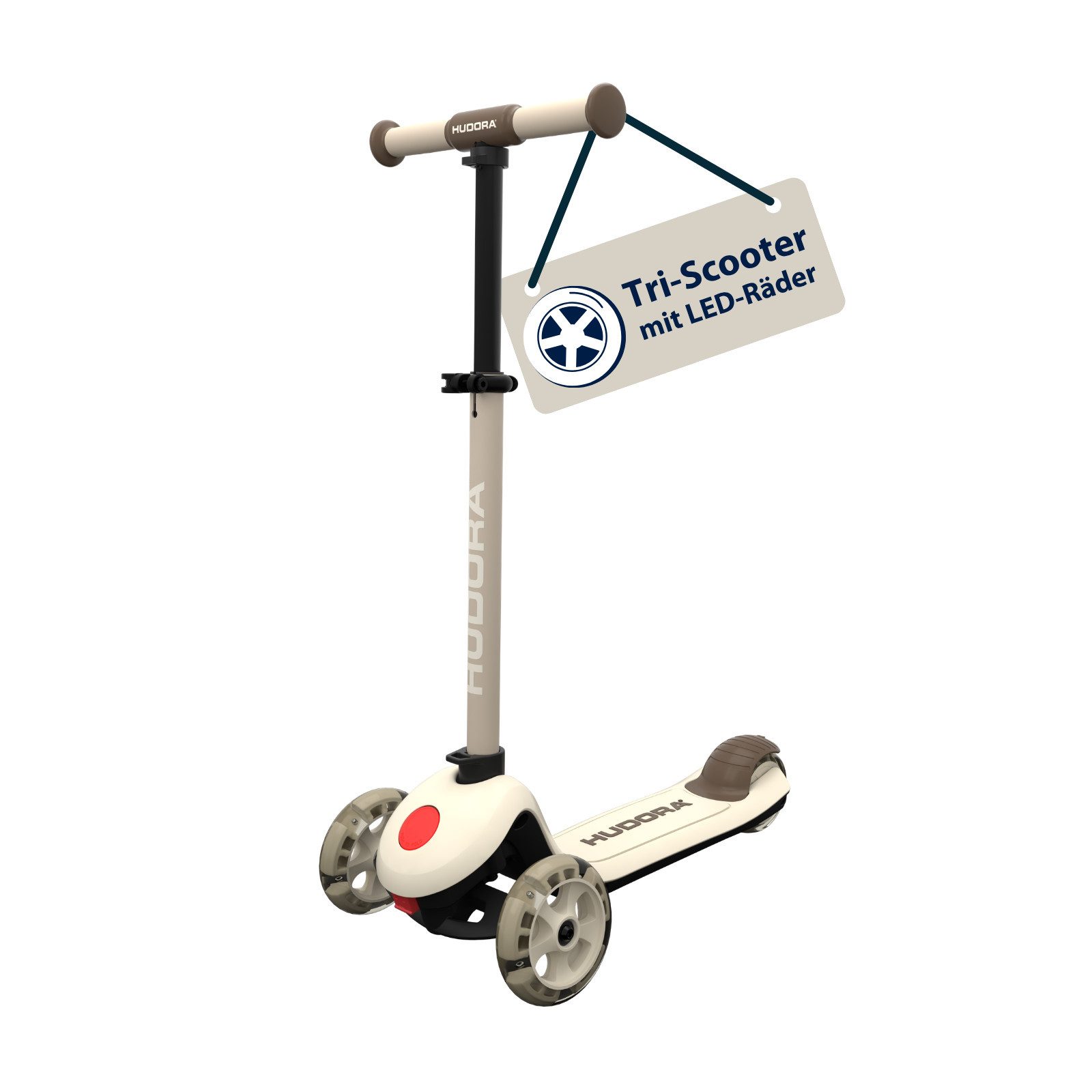 Hudora Tri-Scooter, Sicherer Stand und selbstbewusstes Fahren