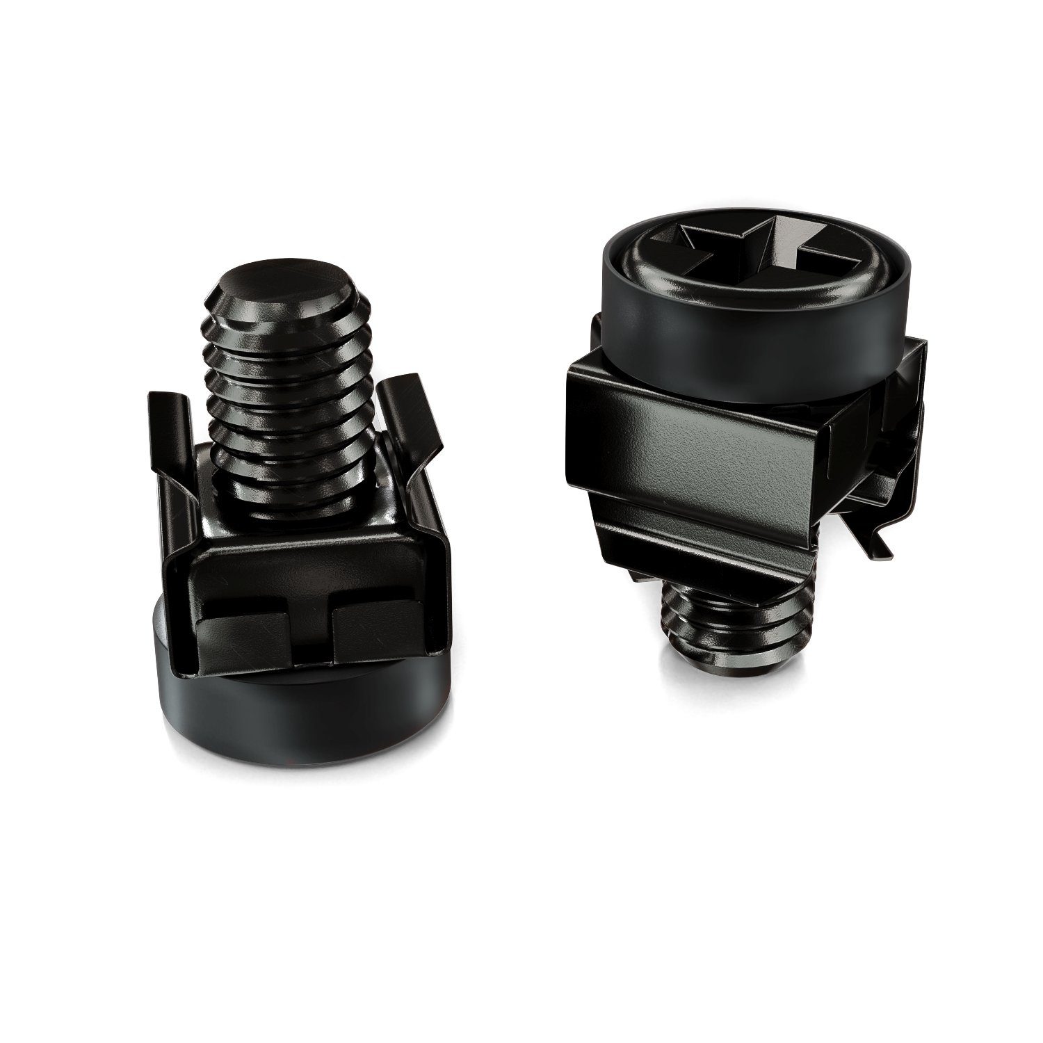 deleyCON deleyCON 50x M6 Käfigmuttern Schrauben Set für Netzwerkschränke & Netzwerk-Patch-Panel