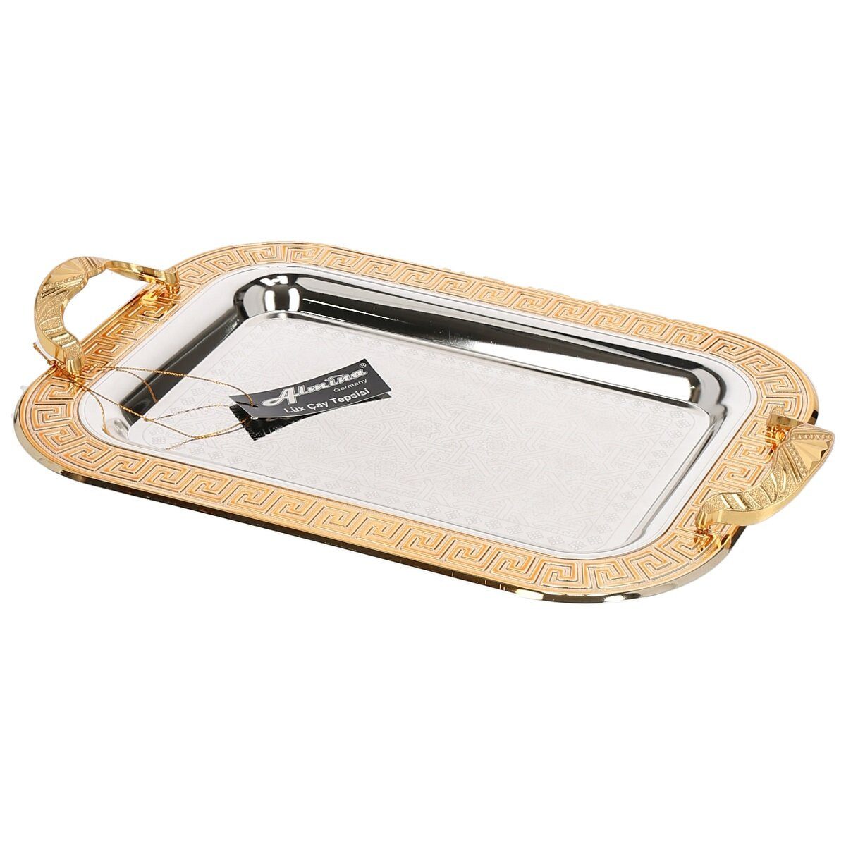 Almina Tablett 2er-Set Serviertabletts aus hochwertigem 18/10 Edelstahl