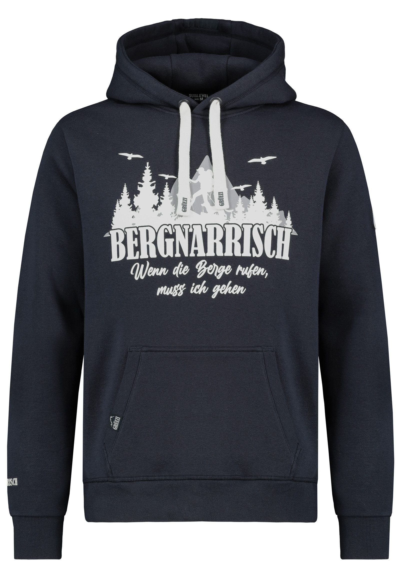 SUBLEVEL Hoodie Herren Kapuzenpullover mit mit Bergprints Sweater, Kapuzens günstig online kaufen