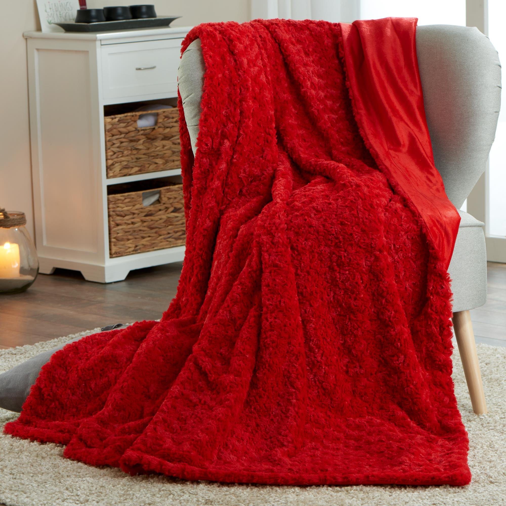 Wohndecke Florenza Kuscheldecke Sofadecke Tagesdecke Plüsch günstig online kaufen