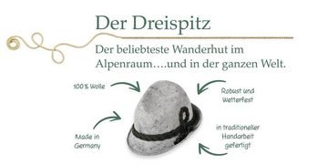 Breiter Trachtenhut Spitzkopf Trachtenhut aus Wollfilz