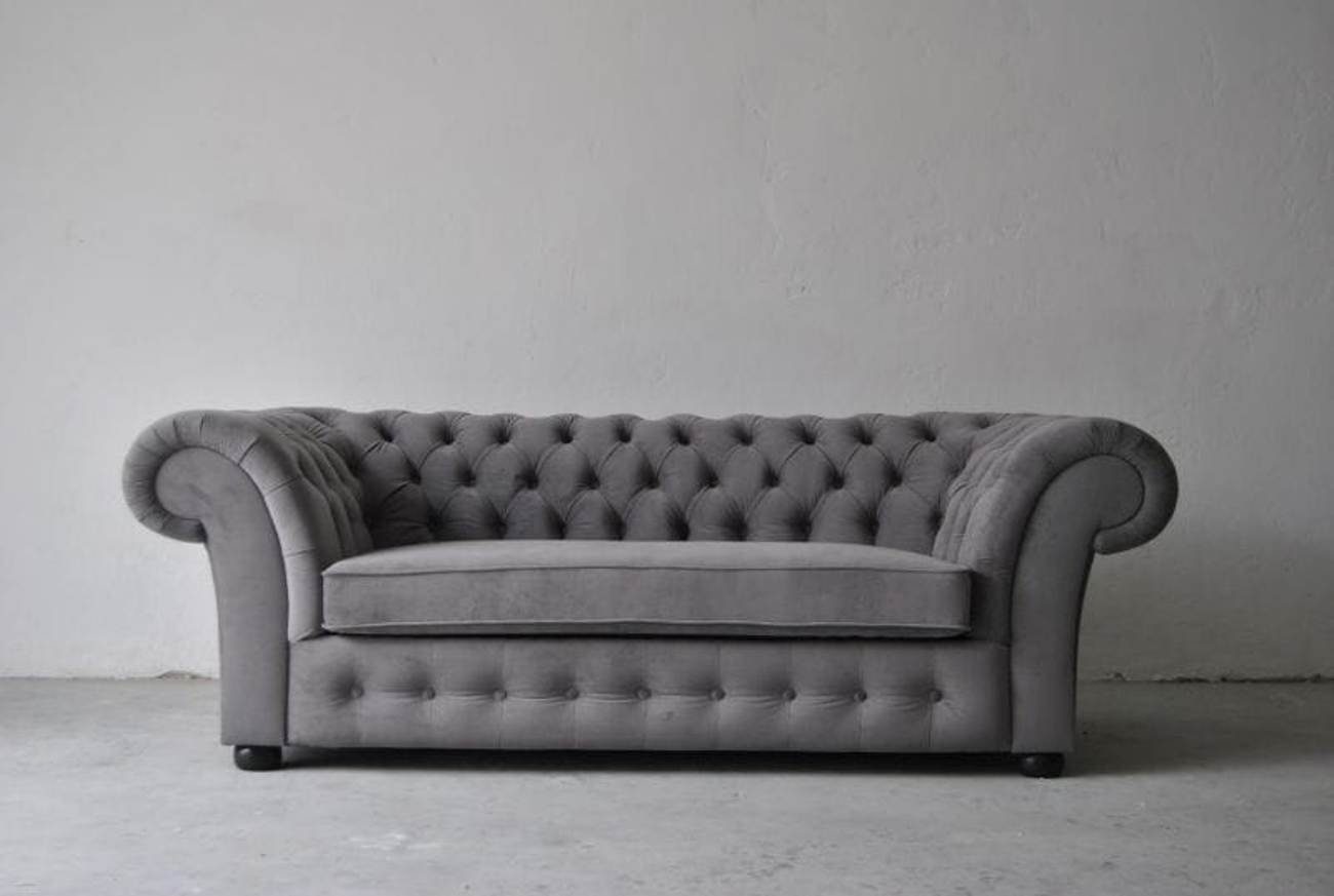 Made Stoff JVmoebel Design 3 Europe Sofas Textil 3-Sitzer Chesterfield in Sitzer Modern, Polster