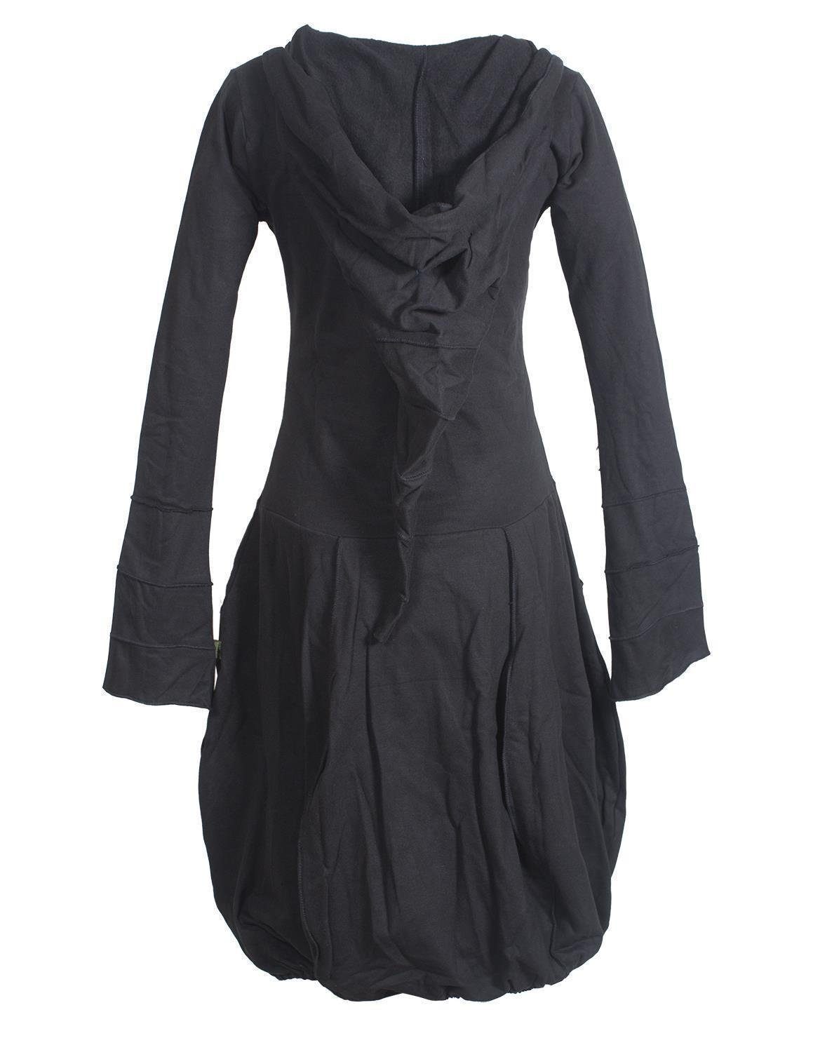 Vishes Midikleid Warmes Langarm Kleid ballonförmig mit Zipfelkapuze Ethno, günstig online kaufen