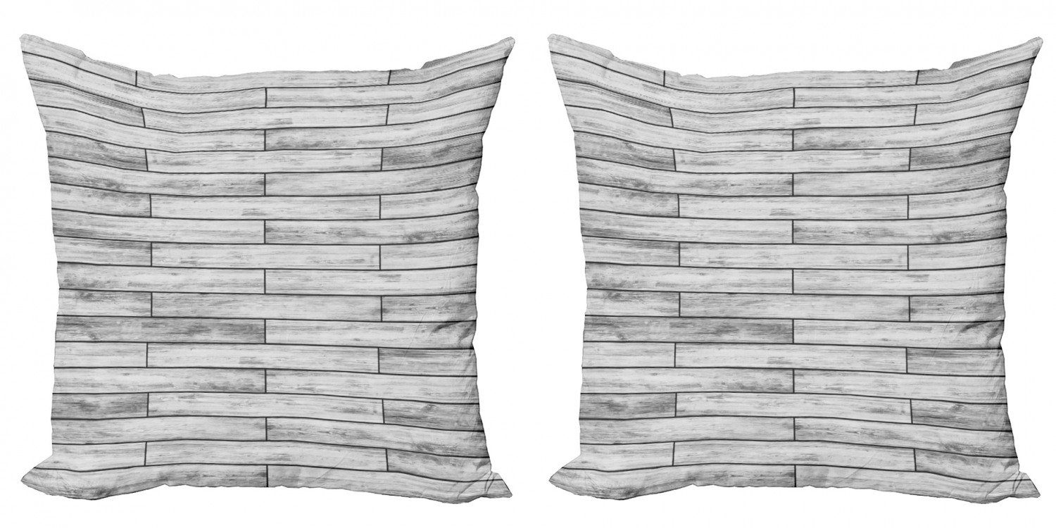 Kissenbezüge Modern Accent Doppelseitiger Digitaldruck, Abakuhaus (2 Stück), rustikales Haus Parkett Holz Retro