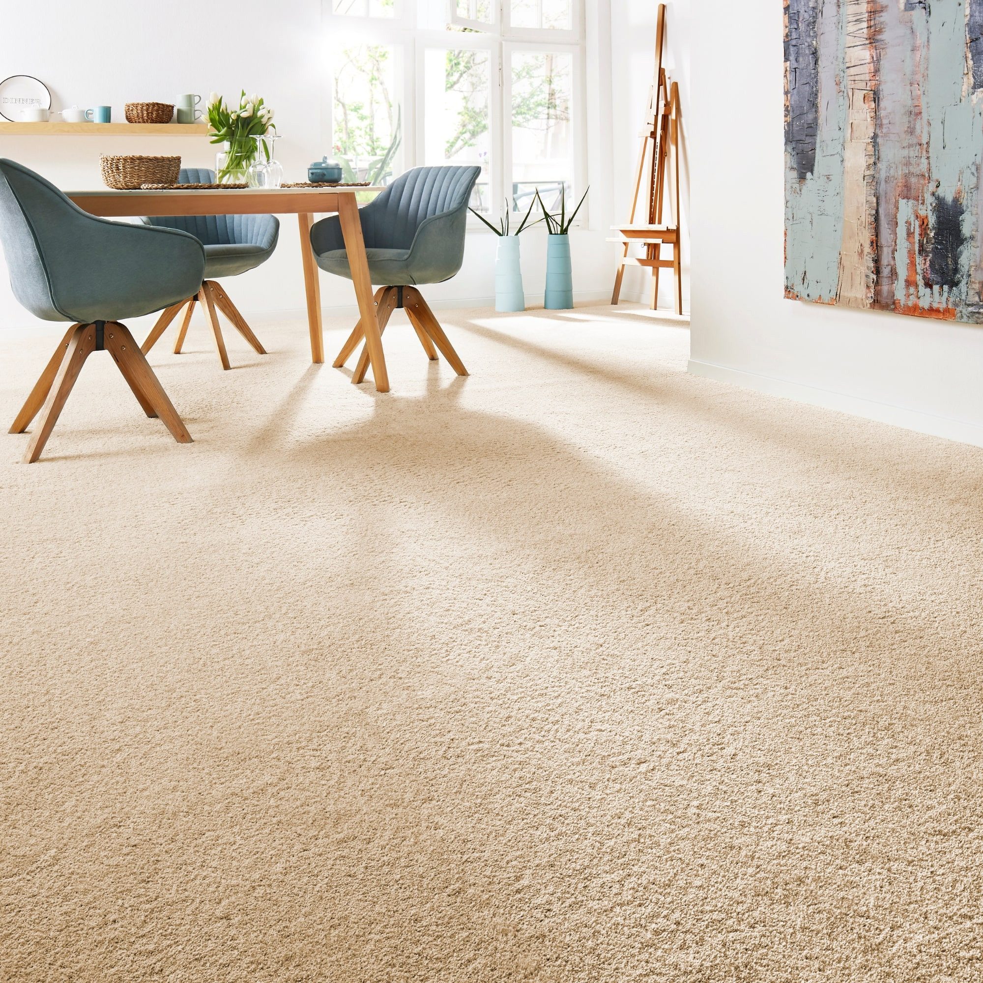 Andiamo Teppichboden Softness, Velours, Gesamthöhe 17 mm, Luxusklasse LC5, rechteckig, Uni Farben, Breite 400 cm, besonders weich, Wohnzimmer, Schlafzimmer