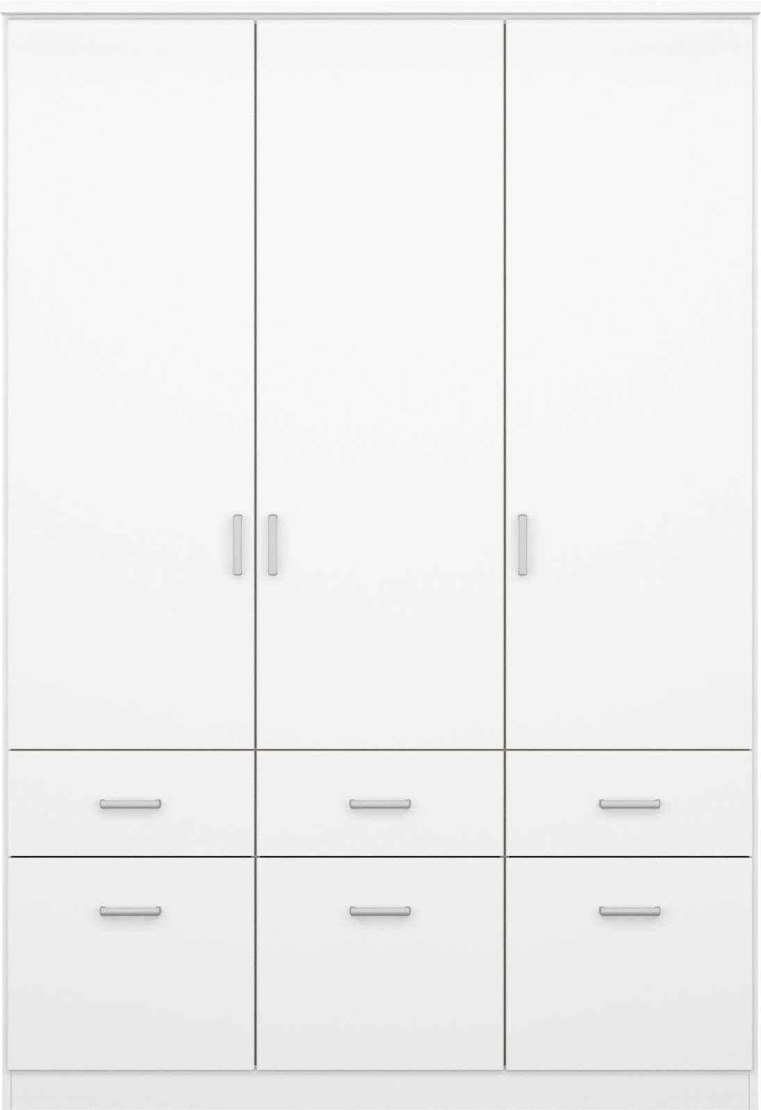 rauch Kleiderschrank Kleiderschrank Schrank Garderobe deckenhoher Schrank BREMEN (optional mit Spiegel, Breiten: 91/136/181 cm, Höhe: 199 cm) in vielen Farbvari – Bild 4 von 5
