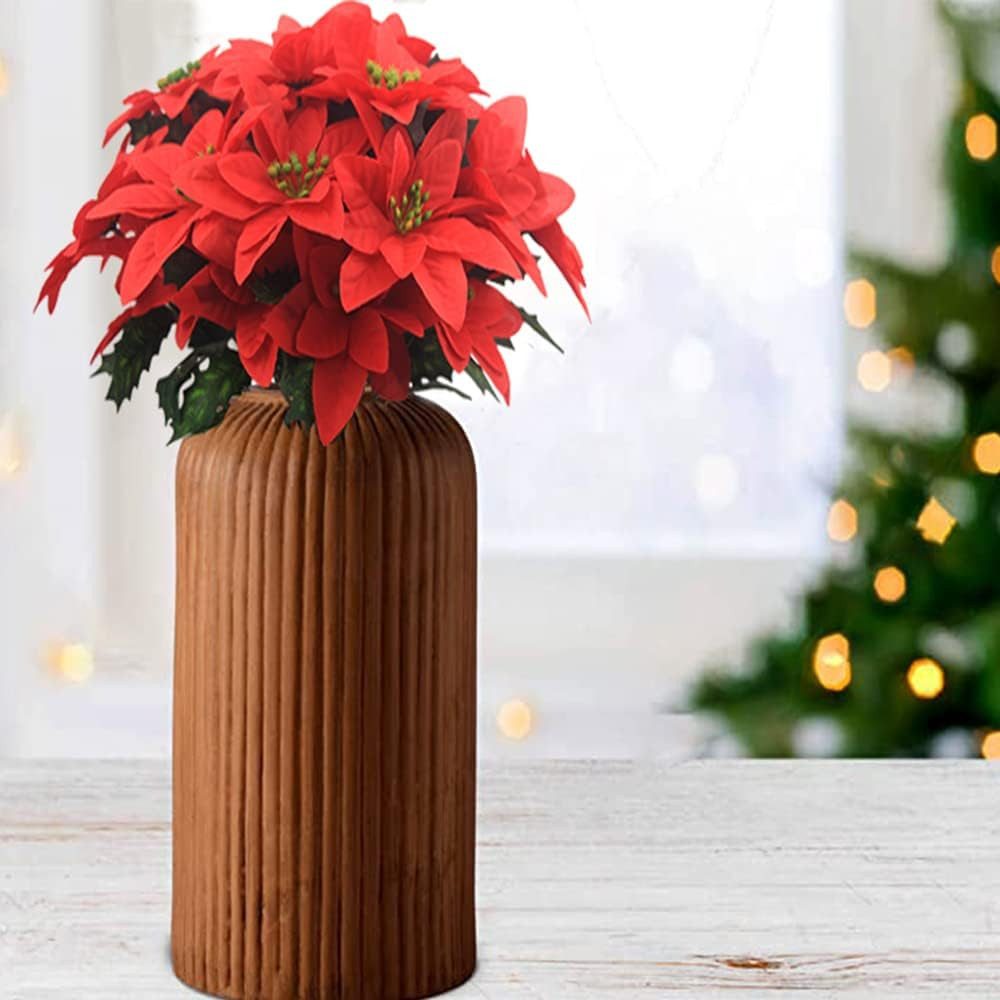 FELIXLEO Kranzblende 4er-Pack künstliche Weihnachtsblumen, Weihnachtsstern, Weihnachtsfeier (1 St)