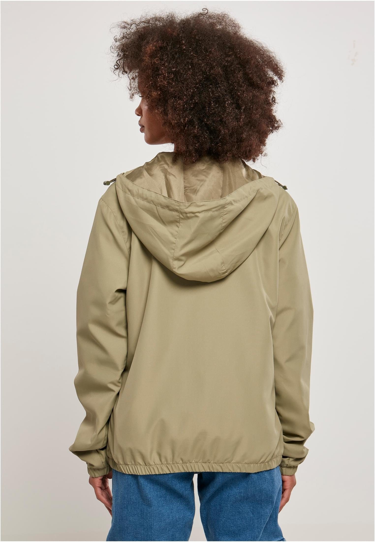 URBAN CLASSICS Outdoorjacke Damen Jacket Ladies Recycled khaki Basic Over Pull (1-St)