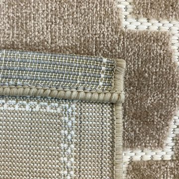 Teppich Orienttepich mit schönen Mustern, In- & Outdoor, in beige, Carpetia, rechteckig, Höhe: 5 mm
