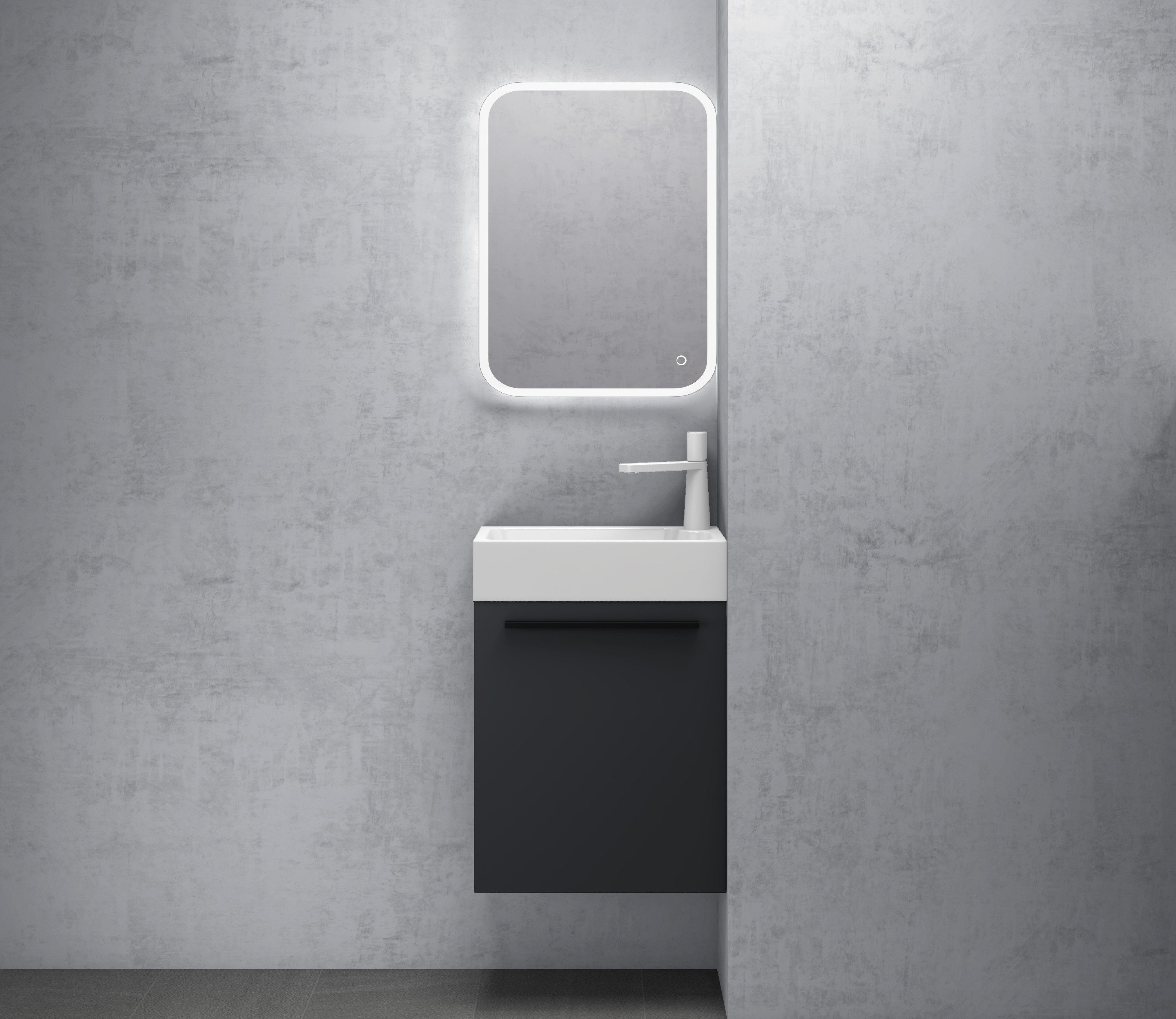 doporro Badezimmer-Set Badmöbel-Set Gäste WC Waschbecken günstig online kaufen
