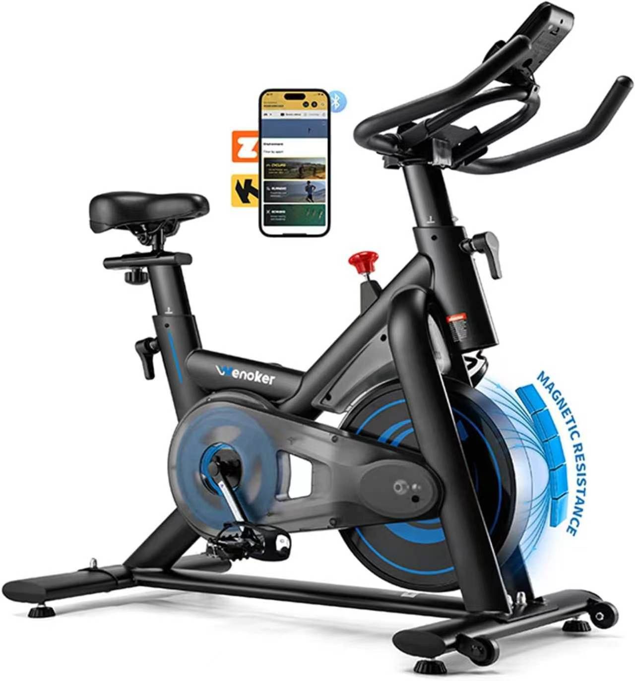 Heimtrainer Fahrrad mit App – Leises Hometrainer mit Magnetwiderstand