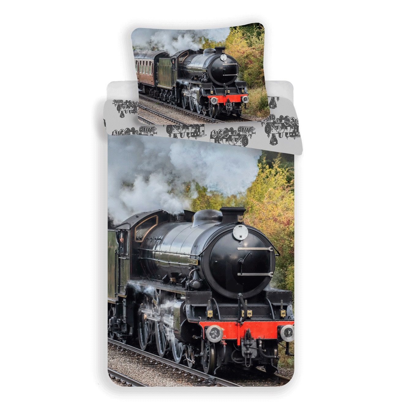 Jerry Fabrics Kinderbettwäsche Dampflokomotive Kuschelige Bettwäsche günstig online kaufen