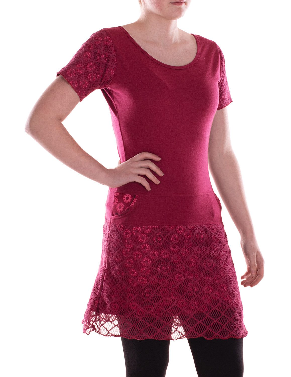 Vishes Sommerkleid Damen A-Linie Kleid Baumwolle günstig online kaufen