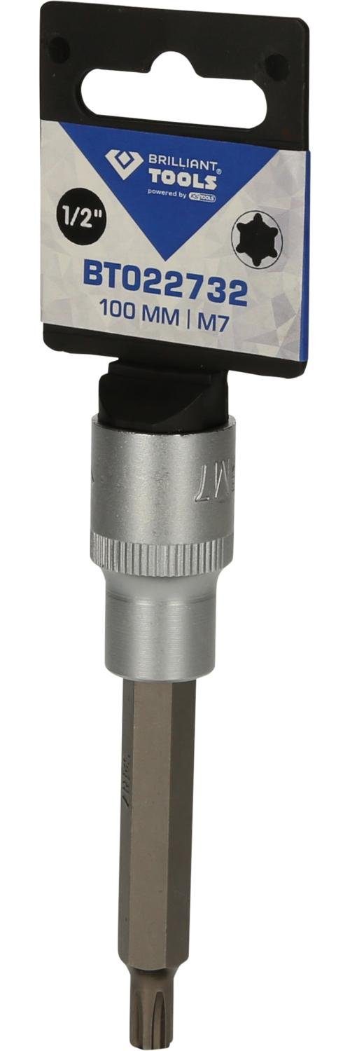 Brilliant Tools Bohrer- und Bitset 1/2" RIBE-Bit-Stecknuss, 100 mm lang, M7