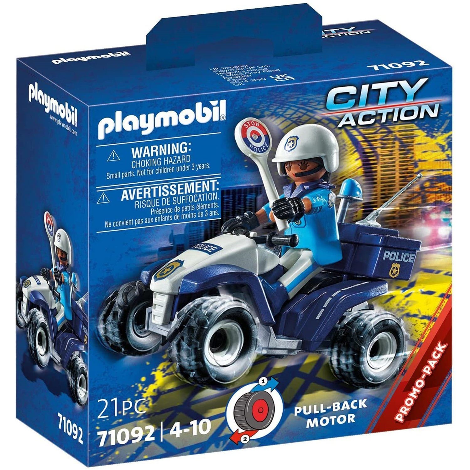 Playmobil® 71092 Polizei-Speed Quad Konstruktions-Spielset günstig online kaufen