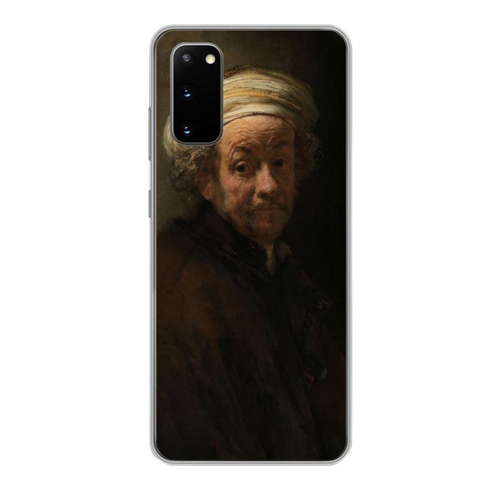 MuchoWow Handyhülle Selbstbildnis als Apostel Paulus - Gemälde von Rembrandt van Rijn Phone Case Handyhülle Samsung Galaxy S20 Silikon Schutzhülle