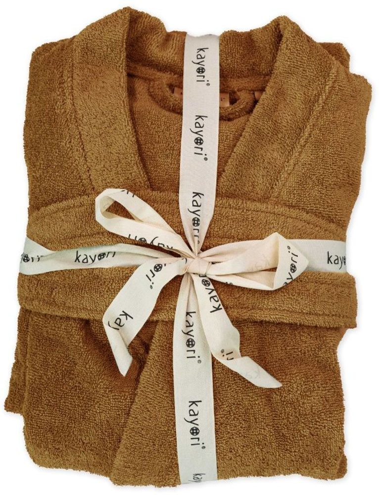 Kayori Unisex-Bademantel Fusai, Kurzform, Baumwolle, Gürtel, günstig online kaufen
