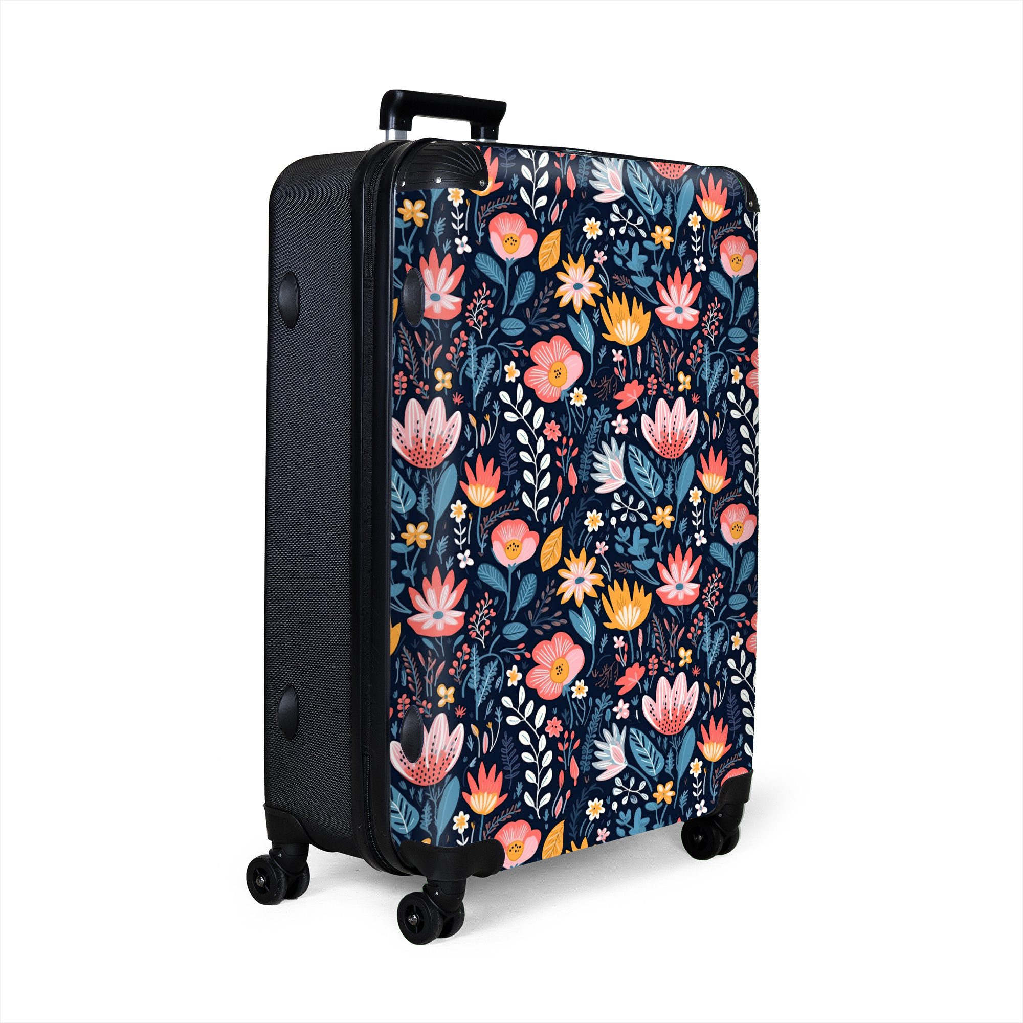 NoBoringSuitcases.com© Hartschalen-Trolley Blumen - Muster - günstig online kaufen