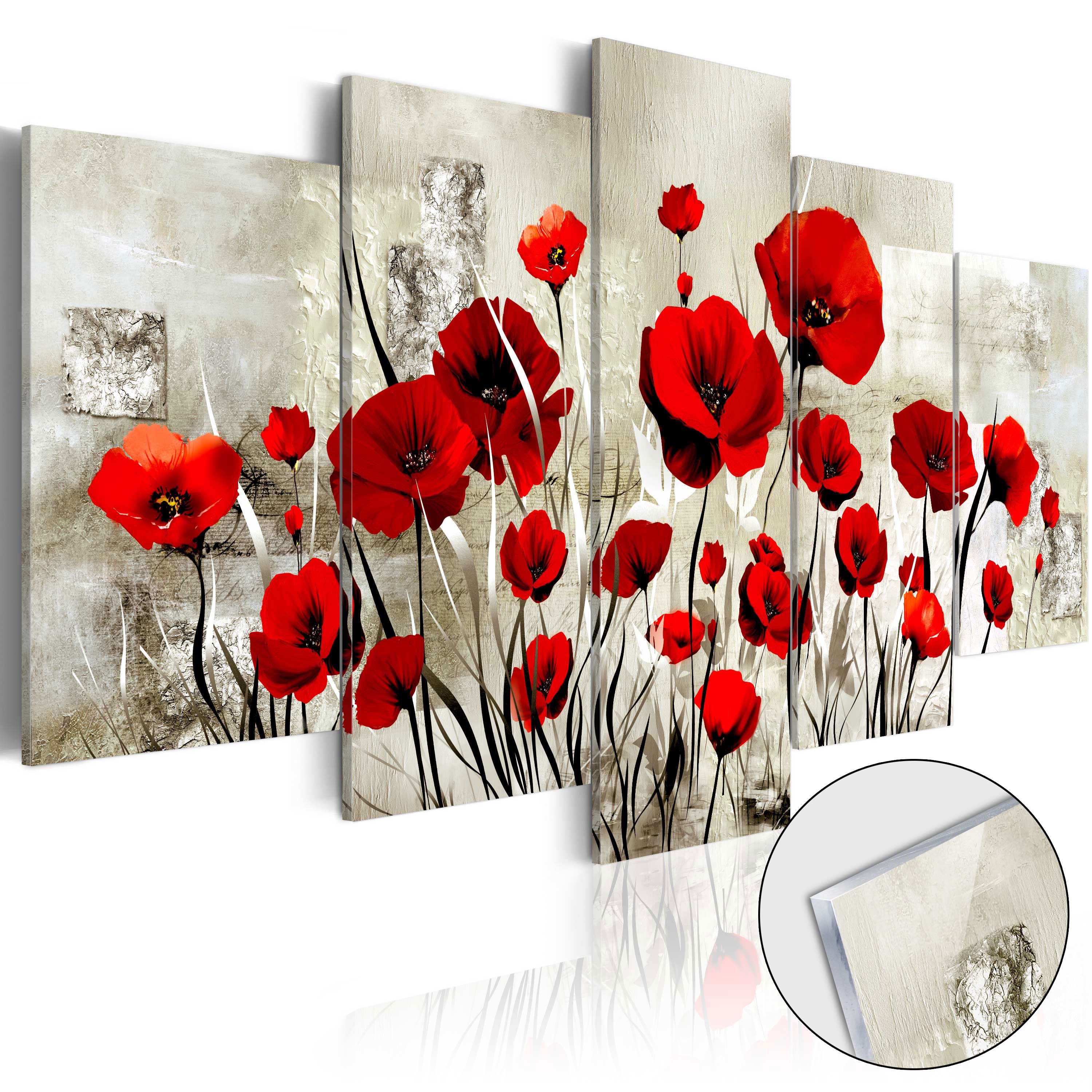 Artgeist Acrylglasbild Scarlet Field [Glass]