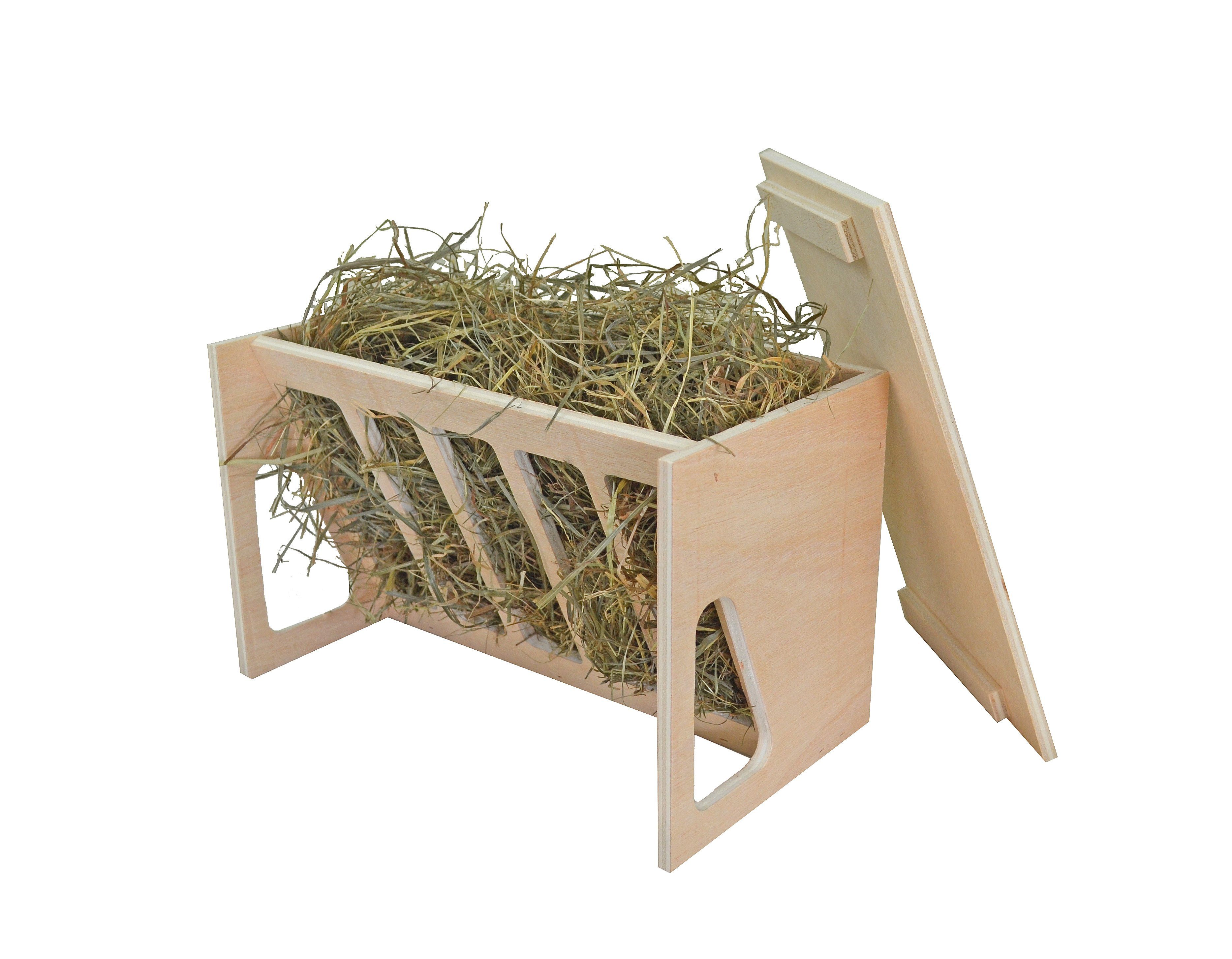 ELMATO Futterspender Elmato 12803, Heuraufe Futterstelle mit Aussichtsplattform 30x17x20cm