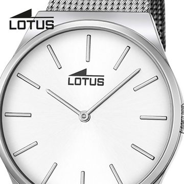 Lotus Quarzuhr Lotus Unisex Uhr Elegant L18285/1, Unisex-Uhr rund, mittel (ca. 39mm), Edelstahlarmband, Elegant-Style