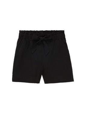 TOM TAILOR Denim Shorts geraffte und mit Bindegürtel