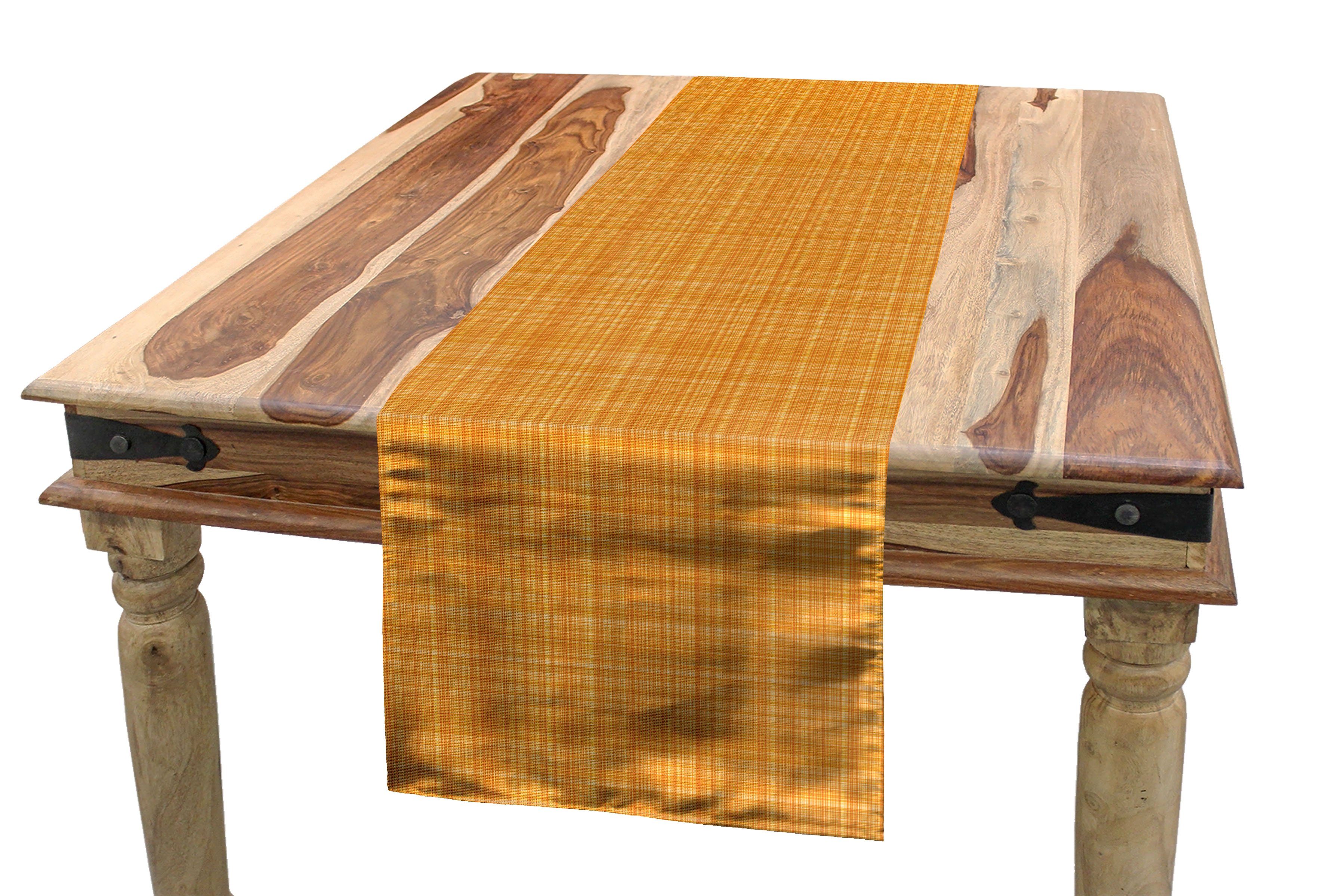 Abakuhaus Tischläufer Esszimmer Küche Rechteckiger Dekorativer Tischläufer, Orange Gestreifte Abstract Texture
