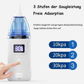 Baby Ja Nasensauger Baby-Nasensauger, Kinder-Rotzreiniger,3 Geschwindigkeiten Saugleistung, Intelligente elektrische, USB-Ladung, tut nicht weh, die Nasenhöhle