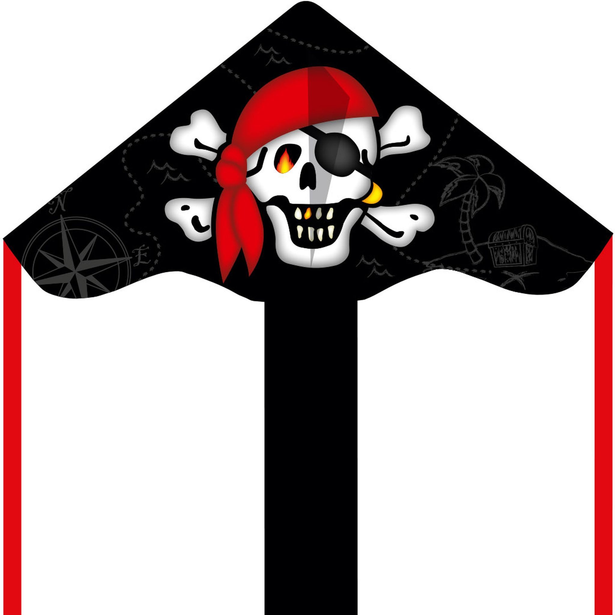 Ecoline Flug-Drache Ecoline Kinderdrachen Simple Flyer Jolly Roger 85cm