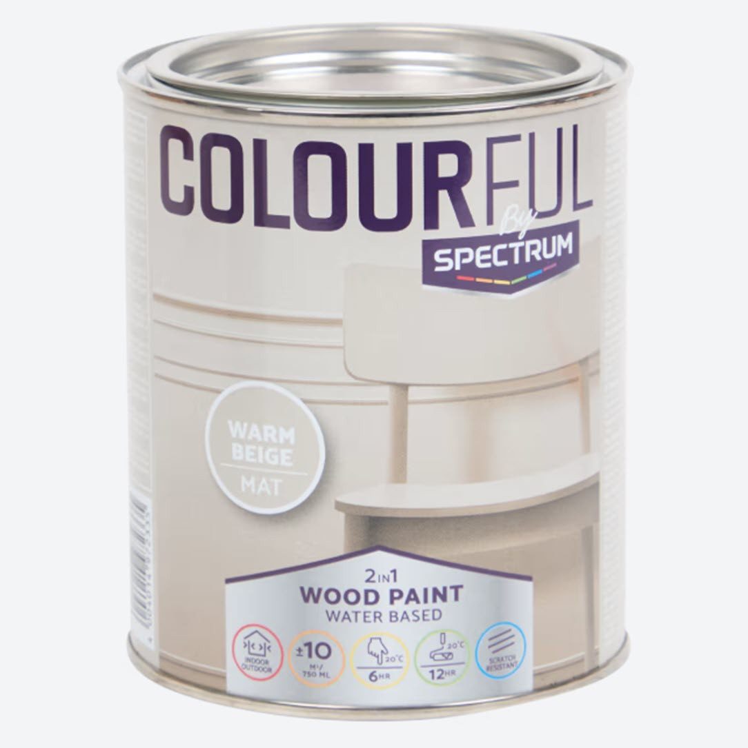 Spectrum Acryl-Buntlack Colourful 2-in-1 Möbelfarbe Beige 750 ml