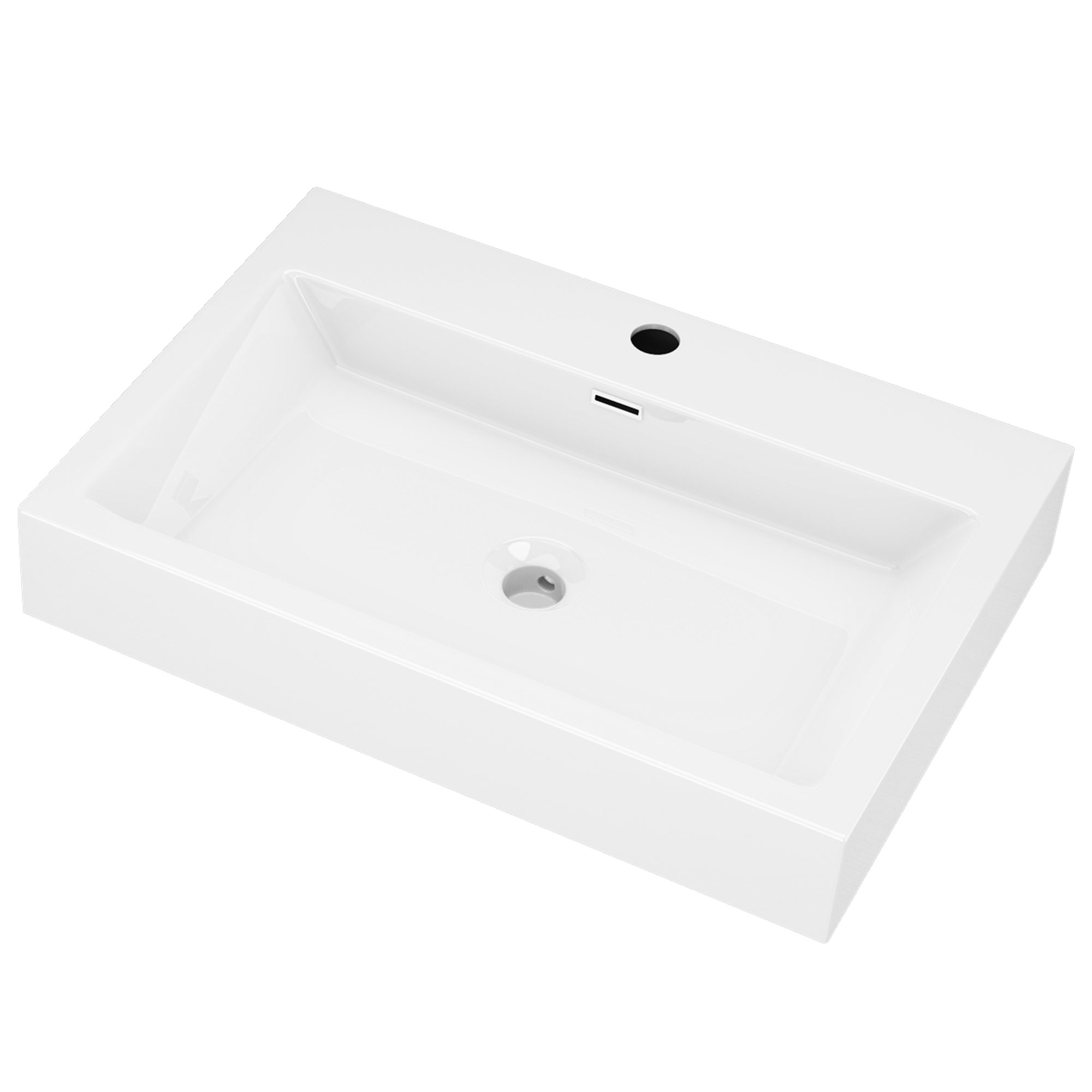 doporro Waschbecken Aufsatzwaschbecken Hängewaschbecken Waschtisch Mineral günstig online kaufen