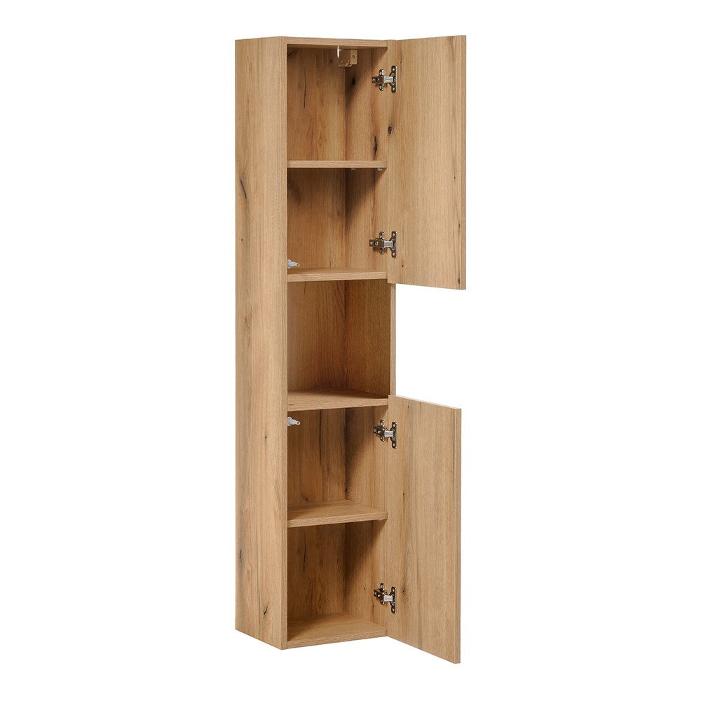 Lomadox Hochschrank NEWPORT-56-OAK in Eiche, grifflos – Bild 4 von 5