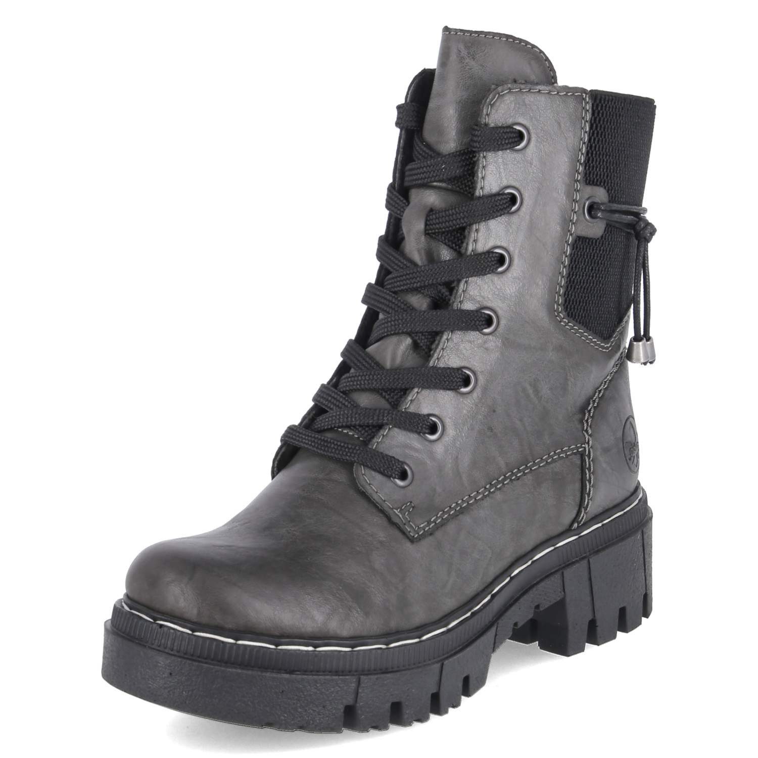 Rieker Rieker 74031-45 Damen Synthetik grau Schnürstiefel günstig online kaufen