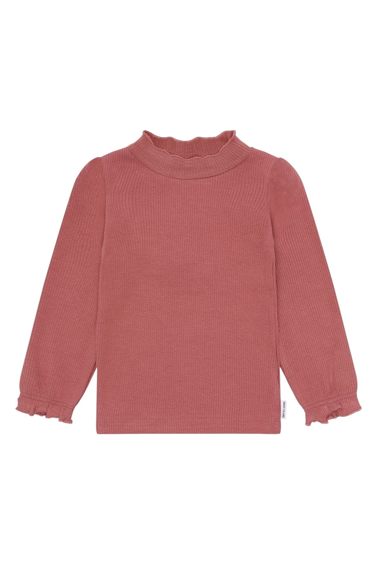 Hust & Claire Langarmshirt Amma (1-tlg) Hust & Claire Mädchen Longsleeve Amma – Farbe Dry Rose, Rippstruktur