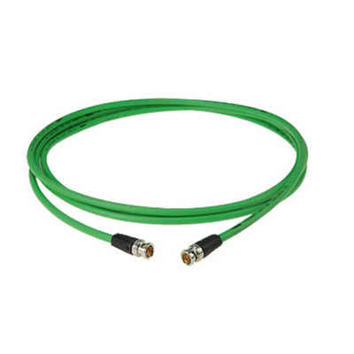 Klotz Cables Audio-Kabel, Word Clock Kabel BNC Male 75 Ohm, 2m, Neutrik, grün - Koaxialkabel
