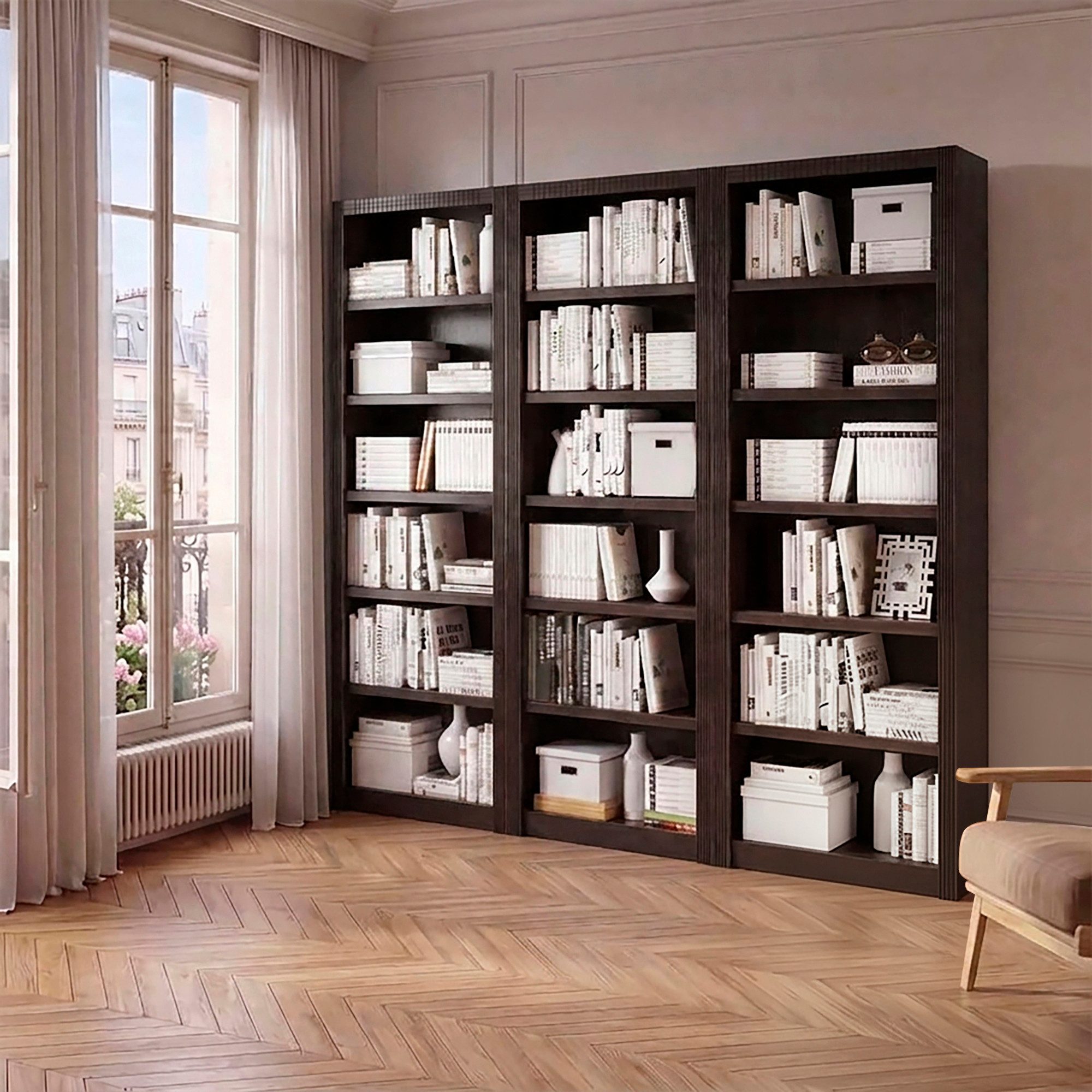 OTTO home Bücherwand Bergen, aus schönem massivem Kiefernholz, 3 tlg.