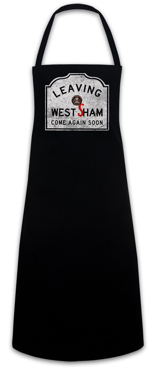 Urban Backwoods Kochschürze Leaving West Sham Grillschürze The Schild Road Sign Society Logo New