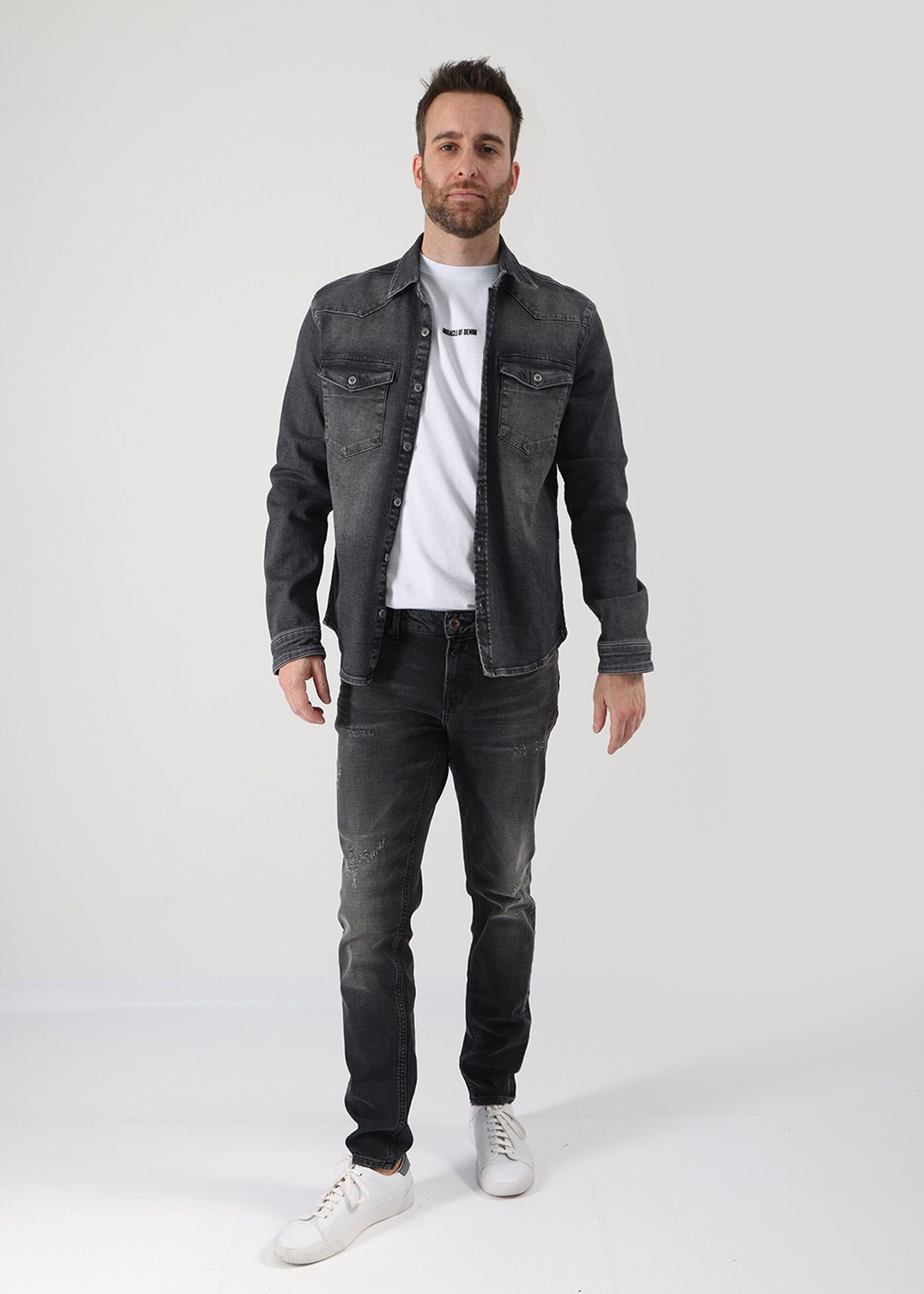 Miracle of Denim 5-Pocket-Jeans Look im Black Tenth Used Marcel