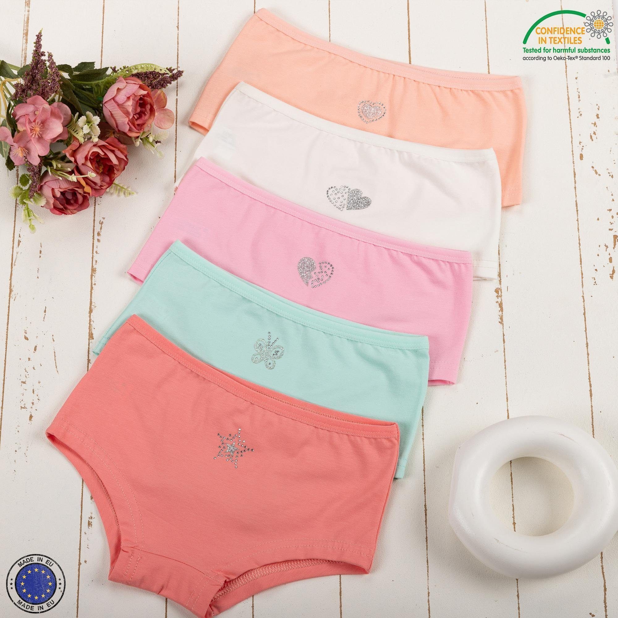 LOREZA Panty 10er Set Mädchen Pantys - Strass - Mehrfarbig (Spar-Packung, 10-St) – Bild 4 von 5
