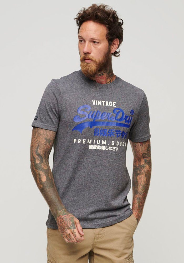 Superdry T-Shirt CLASSIC VL HERITAGE T SHIRT midnight blue | T-Shirts